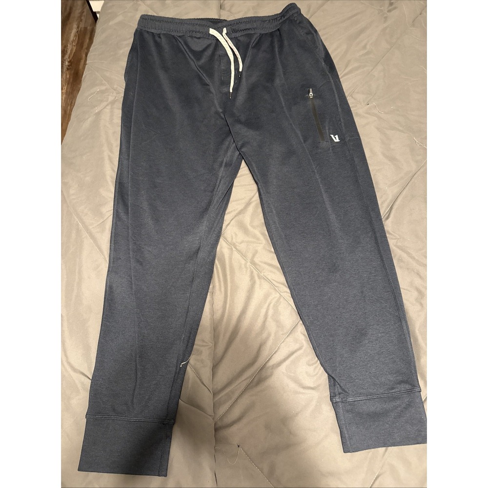 Vuori Sunday Performance Jogger Pants Mens XL Black Zip Pockets Stretch V416
